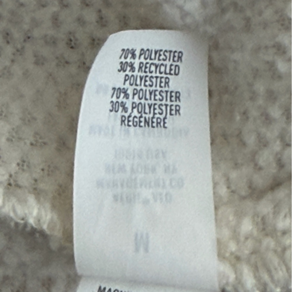 Aerie Women’s Sz M Dream Fleece Sherpa Half Zip Pullover Cream Cozy Minimalist - Picture 9 of 9